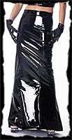 Long Vinyl Skirt