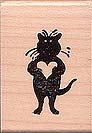 Love Cat Rubber Stamp