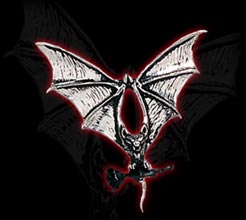 Death Rose Bat Necklace