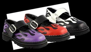 Flame Mary Janes