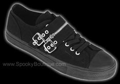 Canvas Zipper Strap Sneakers