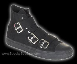 High Top Buckle Strap Sneakers