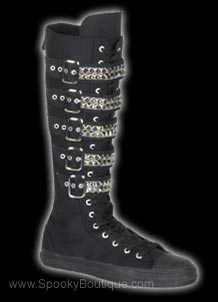Super High Top Studded Strap Sneakers