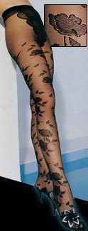 Floral French Cut Pantyhose