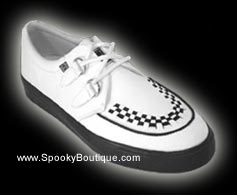 White Leather Creeper Sneakers
