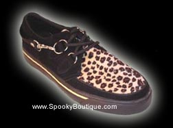 Black Suede/Leopard Creeper Sneakers