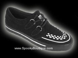 Black/White Suede Creeper Sneakers