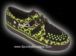 Green Leopard Creeper Sneakers