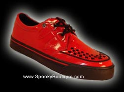 Red Patent Creeper Sneakers