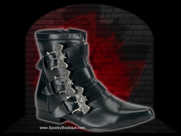 BROGUE-07 - Bat Buckle Strap Boots