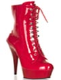 Red Patent Stiletto Heel Boots