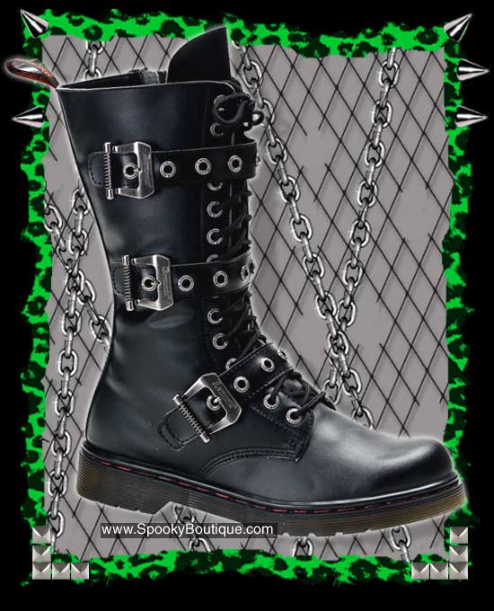 DISORDER-303 - 14-Hole 3-Strap Boots