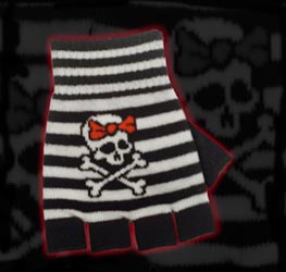 Bow Skull Mitts