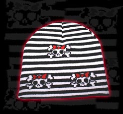 Striped Skull Beanie
