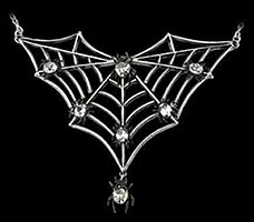 Jeweled Spiders Web Necklace