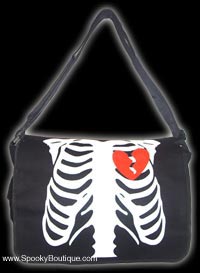 Skeleton Rib Cage Messenger Bag