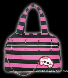 Striped Skull Handbag