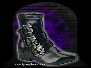 BROGE-06 - Skull Buckle Strap Boots