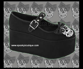 CLICK-04 -Muerto with Bow Platform Maryjanes