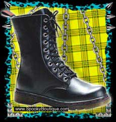 DISORDER-200 - 10-Hole Non-Leather Punk Boots