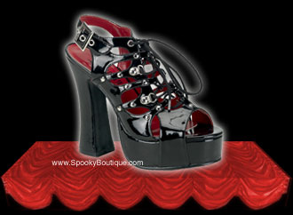 DEMON-17 - Lace-Up Slingback Pumps