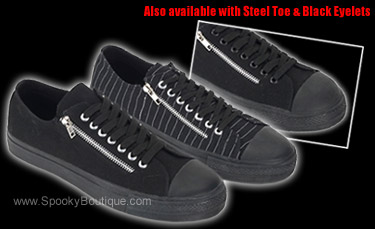 2 Zipper Canvas Sneakers