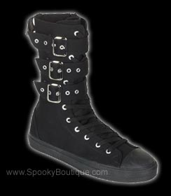 Extra High Top Buckle Strap Sneakers
