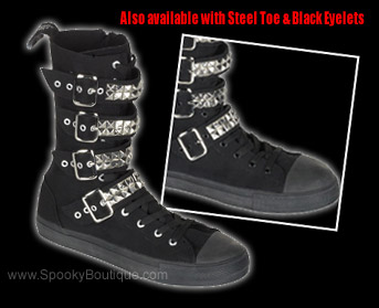 Extra High Top Studded Strap Sneakers