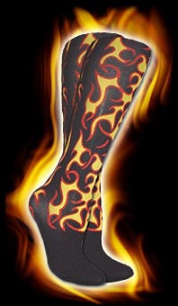 Flame Print Tights