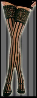 Sheer Vertical Striped Stockings